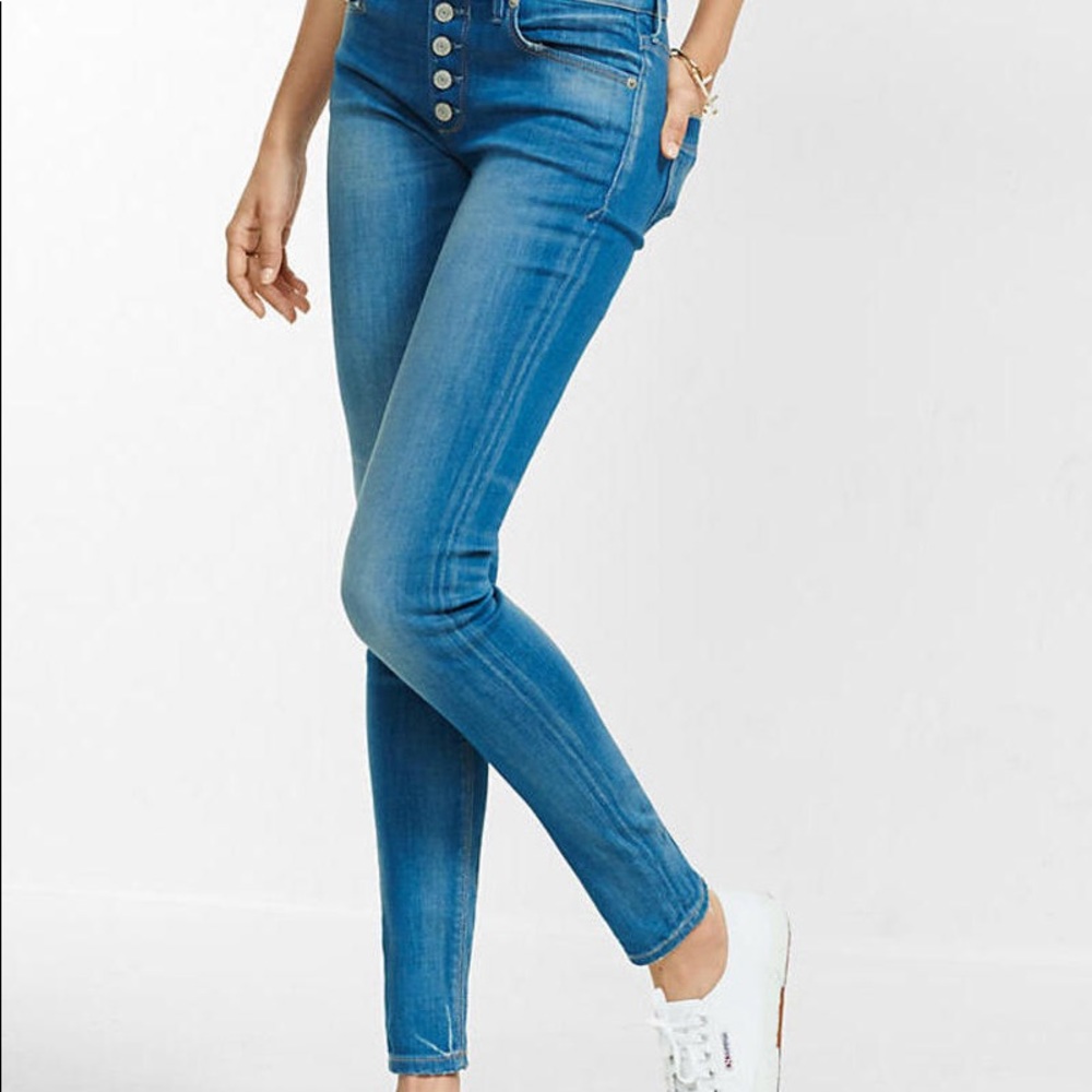 Express Vintage Button Fly Jean Legging - 8R